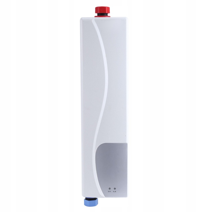 Azonnali vízmelegítő E7L4HE4S, 3 kW (2,1–5 kW), 220 V, IPX4, G1/2 adapter, fehér, 32 x 8 x 5 cm