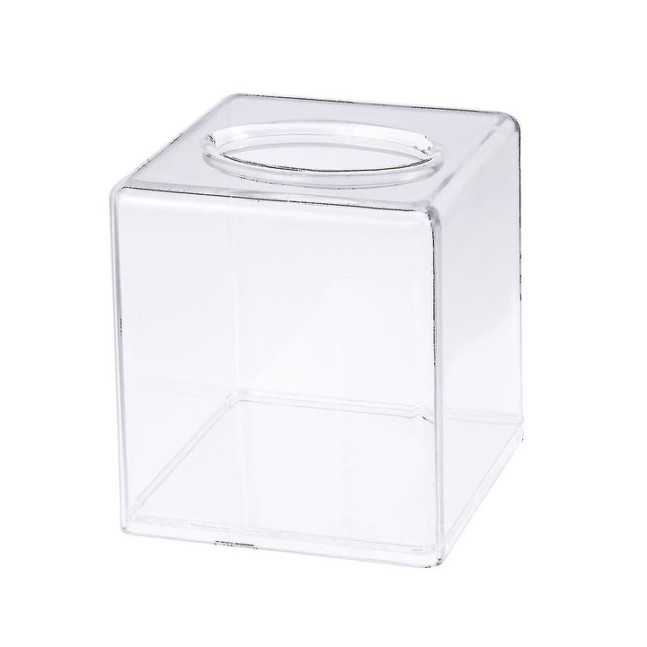 Cutie pentru servetele acrilica transparenta 12.5x12.5x13.8cm