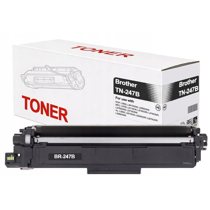 Toner Kozak TN-247 kompatibilis Brother (TN-247B), 3000 oldal, fekete, termékkód 3XB2FXIFG6B