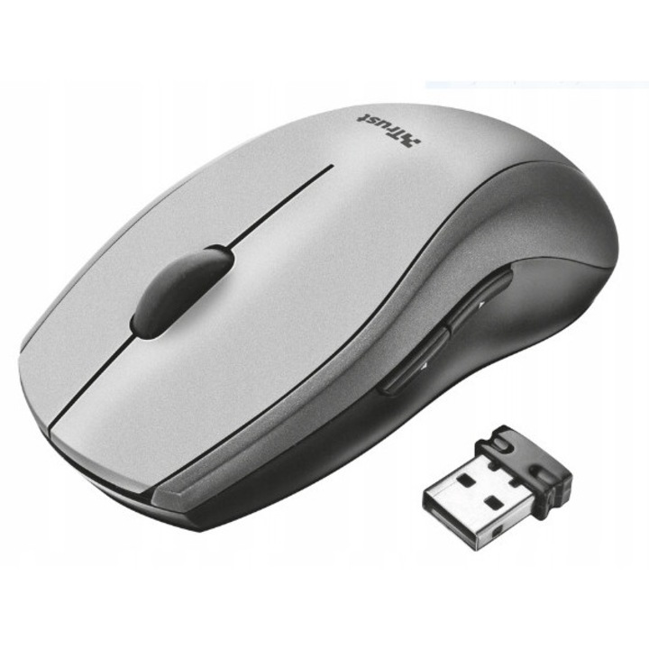 Mouse wireless Trust cu butoane laterale negru