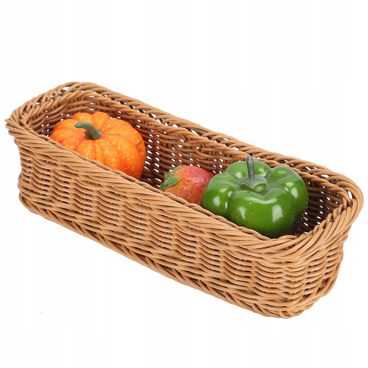 Cos oval pentru paine 30x11x7cm, fara marca, maro