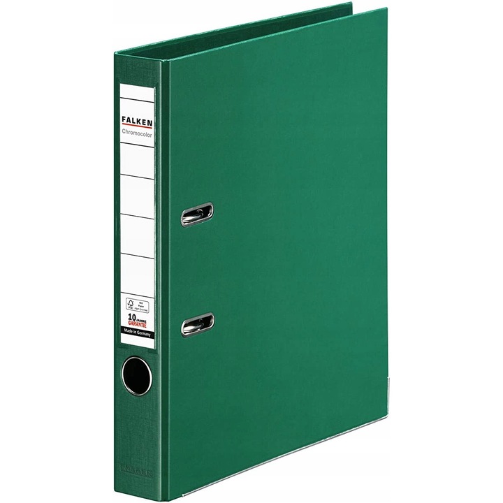Set 10 bibliorafturi Falken A4 verde 5cm mecanism dublu 56.5x19.3x33cm