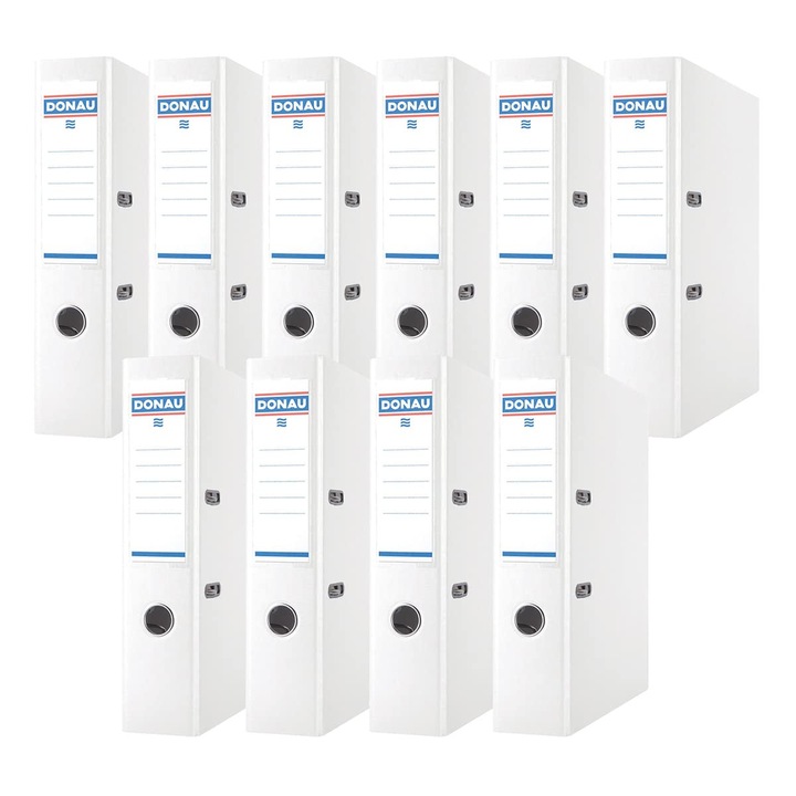 Set 10 bibliorafturi Donau Premium alb 75x320x285mm