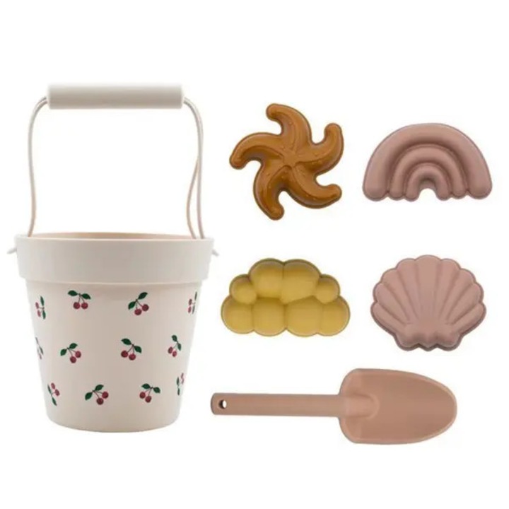 Set jucarii plaja copii, 6 piese, plastic moale, multicolor