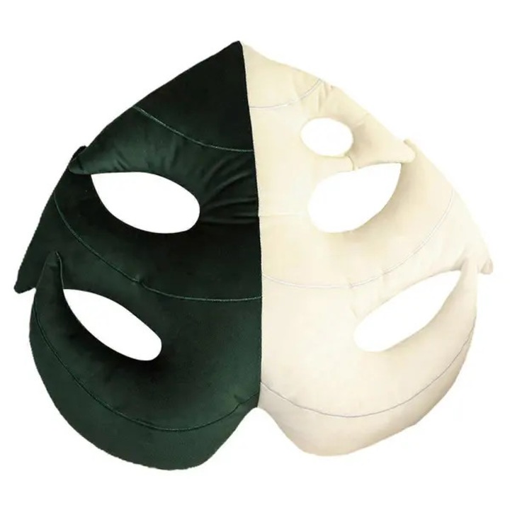 Perna decorativa planta verde, catifea sintetica, 52x48cm