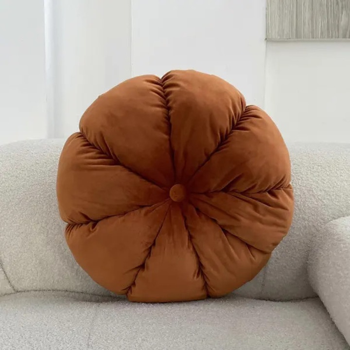 Perna decorativa rotunda din catifea, 3D, multicolor, 45x12cm