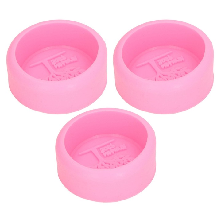 Set 3 forme silicon copac mic pentru copt, multicolor, 10x10x3cm