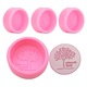 Set 3 forme silicon copac mic pentru copt, multicolor, 10x10x3cm