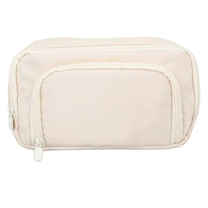 Penar multifunctional, material Oxford, bej, compartimente multiple, 22x10x5cm