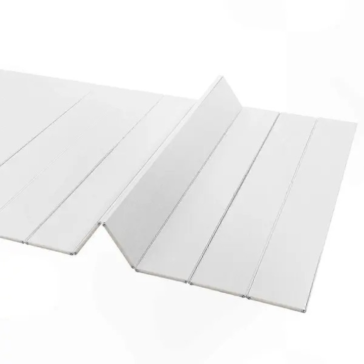 Capac cada pliabil, PVC, alb, 170x75x0,65cm