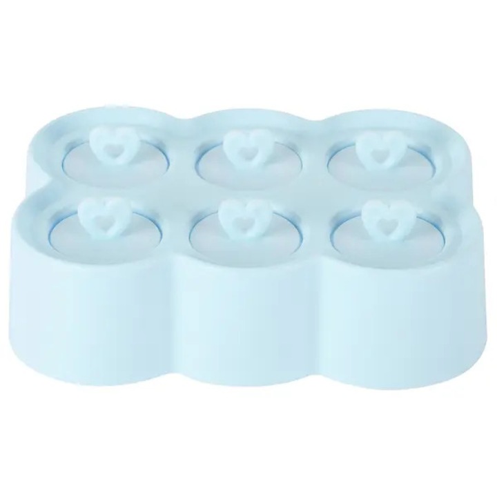 Forma de inghetata din silicon cu 6 modele, albastru, 20x12cm