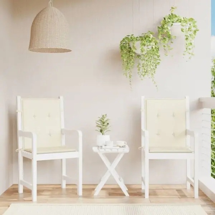 Set 2 perne scaun, crem, 100x50x3cm, material Oxford, burete spuma