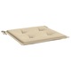 Set 2 perne scaun, 40x40x4cm, bej, material Oxford, spuma moale