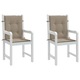 Set 2 perne scaun, 100x50x3cm, Oxford, taupe, cu benzi elastice