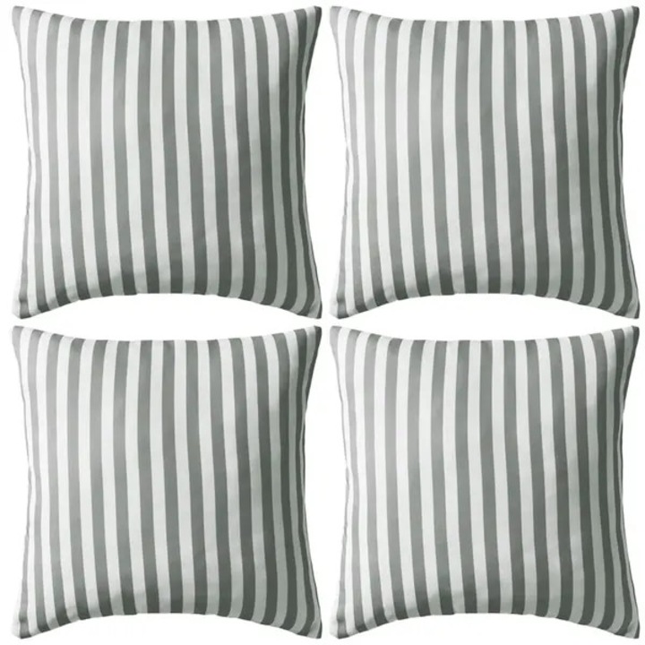 Set 4 perne decorative gradina dungi gri 45x45cm impermeabile UV