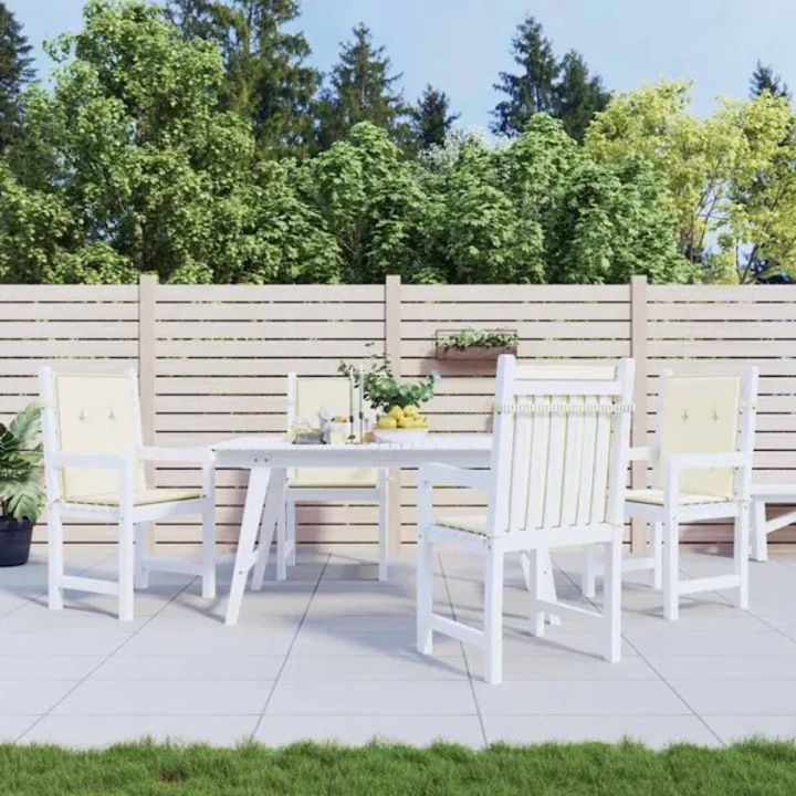 Set 4 perne scaun crem Oxford 100x50x2cm