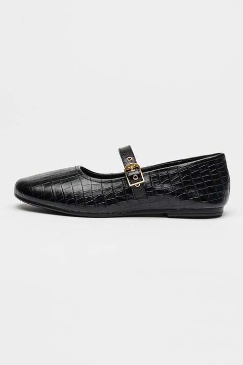 Clarks, Кожени пантофки Livia Mary Jane, Черен