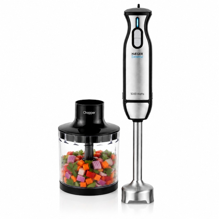 Mixer de oua pentru bucatarie, USB, 5 viteze, gri deschis