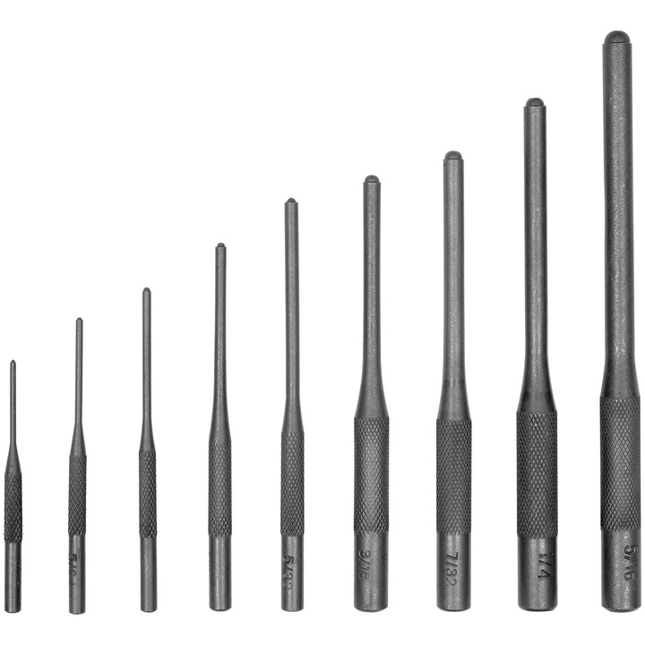 MAMUTH kerekfejű kalapács készlet 9 db, CrV, 1, 9-8, 1 mm, felhasználásra