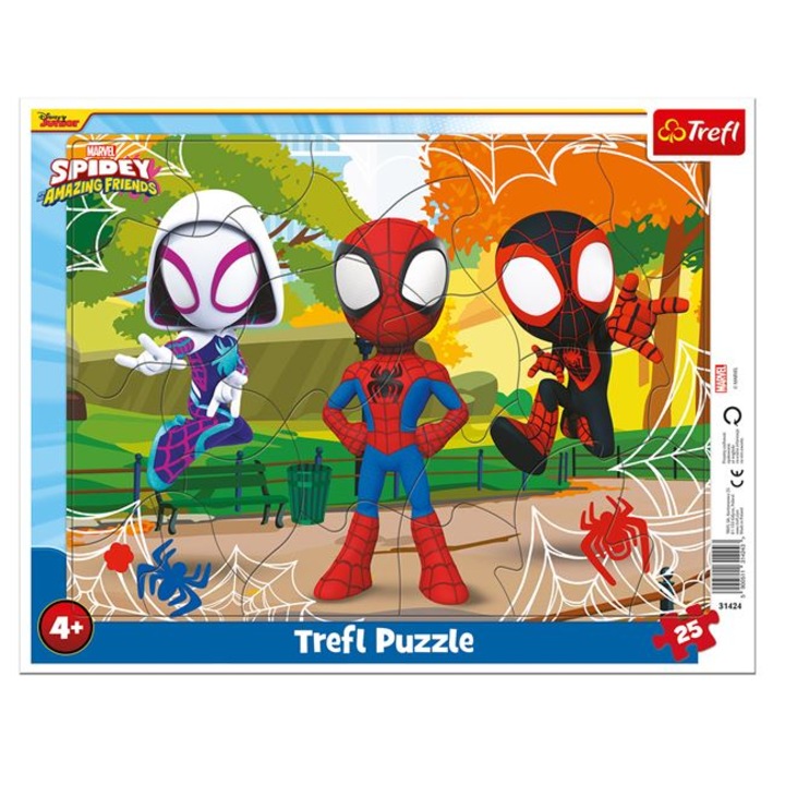 Пъзел Spidey, Amazing Friends (25 части) – Trefl, Класически, 25 части, Хартия, 37x29 см, Многоцветен