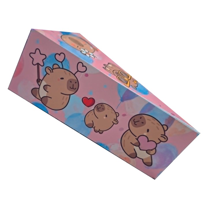 Cutie felie tort, Carton lucios, Tematica Capybara
