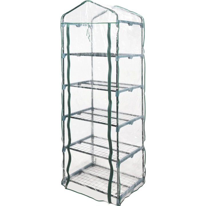 MAMUTH üvegház, 5 szintes, PVC, 69x49x200cm