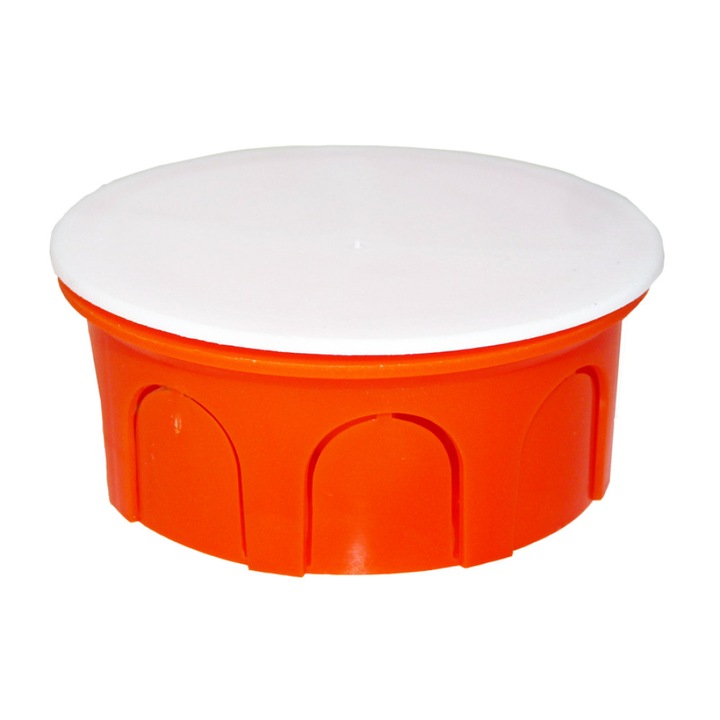 Doza de legatura, rotunda ST Courbi, 100x35 mm, montaj sub tencuiala