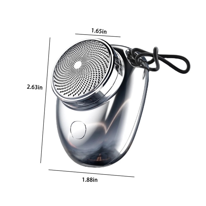 YANYXR hordozható elektromos borotva, USB, fekete, 6.7x4.8cm