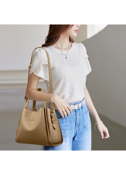 YANYXR 2023 barna bőr messenger táska 30x25x10cm