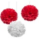 Set 12 bile flori hartie burgundy 30x30cm decor petrecere nunta aniversare