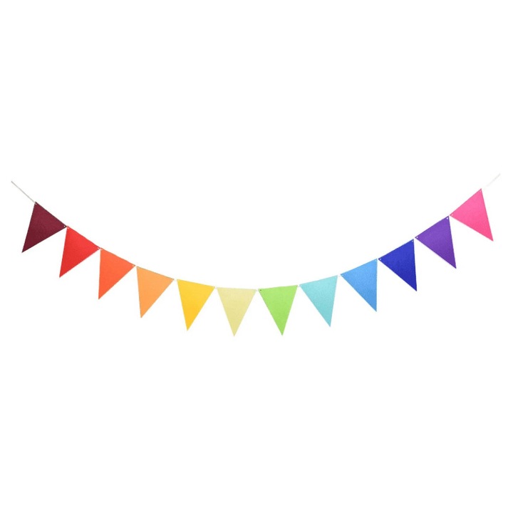 Set 3 bannere din fetru multicolor, decoratiuni petrecere copii