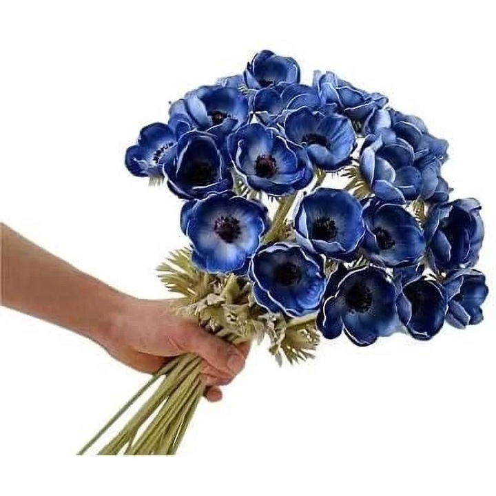Set 10 flori artificiale Anemone YANYXR, verde, 30x25cm
