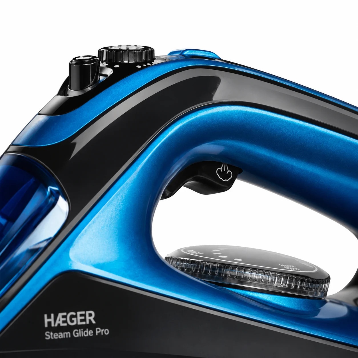 Statie de calcat cu generator de aburi HAEGER DEEP BLUE, Presiune abur 3.5 bar, 2200W, Talpa ceramica pentru alunecare perfecta, Sistem anti-calcar, Functie auto-curatare, Albastru