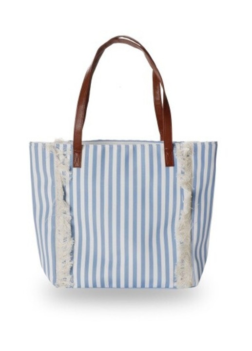 Чанта за пазаруване BeSmart, морска тематика, неоново розово, 36x48x12 см, водоустойчива