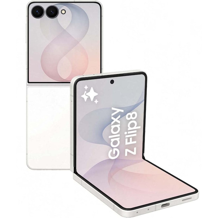 Telefon mobil Samsung Galaxy Z Flip8, 12GB RAM, 512GB, 5G, Cream