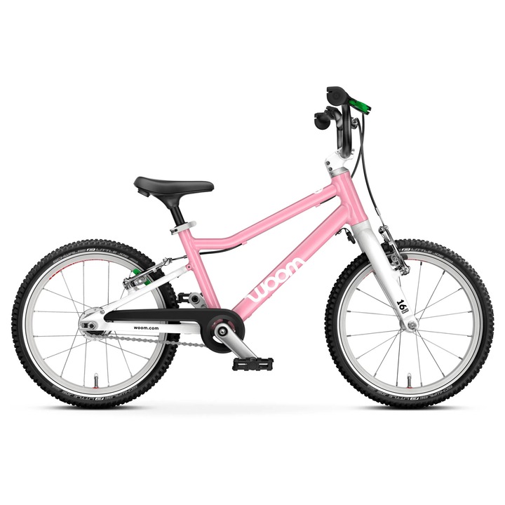 Bicicleta copii Woom GO 3 Automagic cu roti 16" powder pink