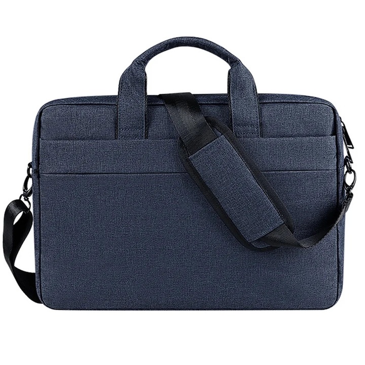 Husa laptop YANYXR 13.3 inch albastru rezistenta la apa cu curea umar si protectie multi-strat
