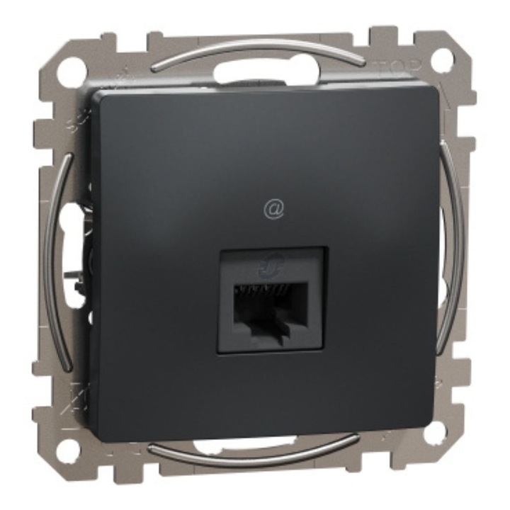 Priza UTP RJ45 cat 5E gri antracit Sedna Design Schneider