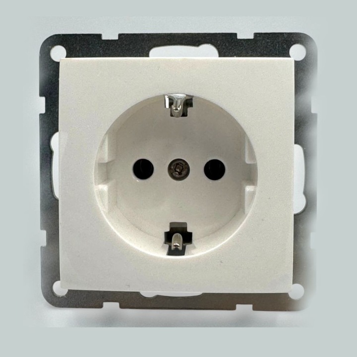 Priza Simpla 2P+E, Spin Top, Alba