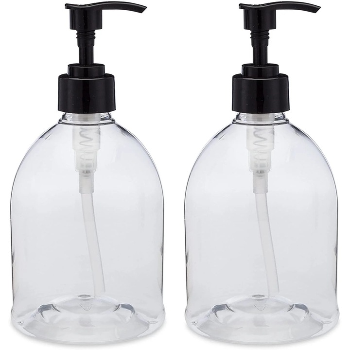Dispenser sapun YANYXR, pompa inox, transparent, 250ml