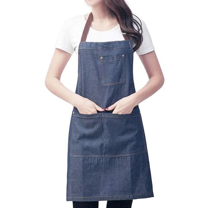 ZYBLSSBB, sort din denim reglabil cu 3 buzunare si buzunar la piept LSM2xh11711-BCS0071596, albastru