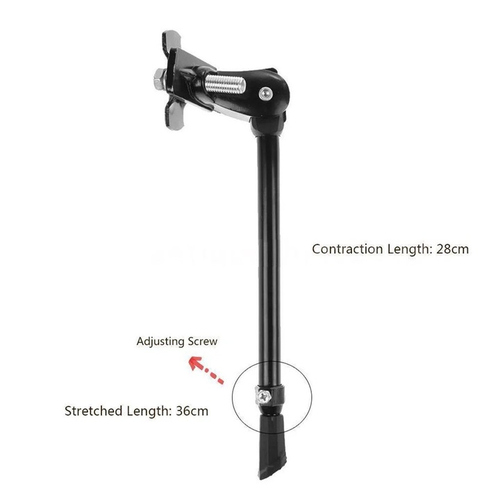Cric bicicleta YANYXR aluminiu negru argintiu 28-36cm 230g