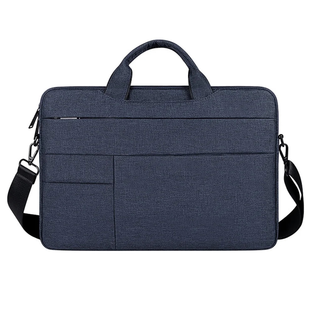 Geanta laptop YANYXR 15.6 inch, usoara, impermeabila, buzunare multiple, negru, 39x1.8x28cm