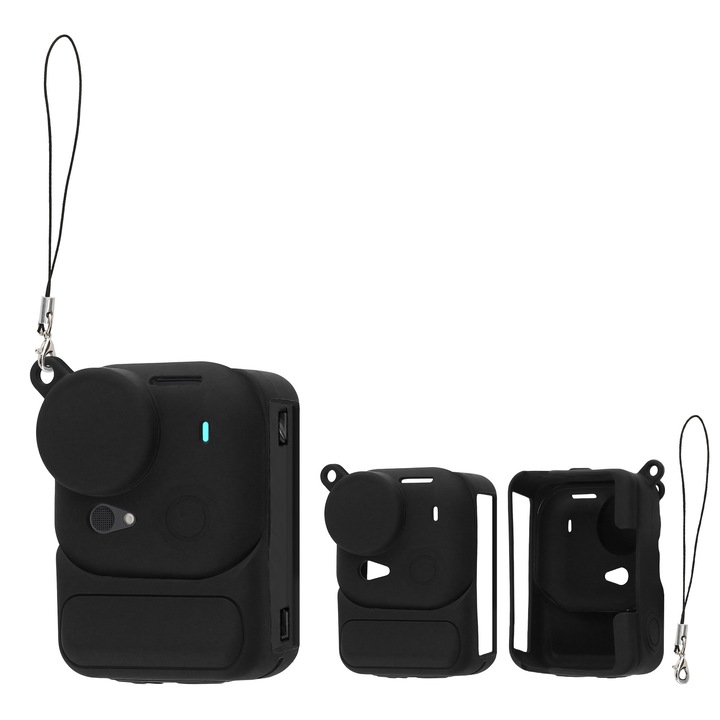 Husa de protectie Kwmobile pentru Insta360 GO Ultra, anti-alunecare, silicon, negru