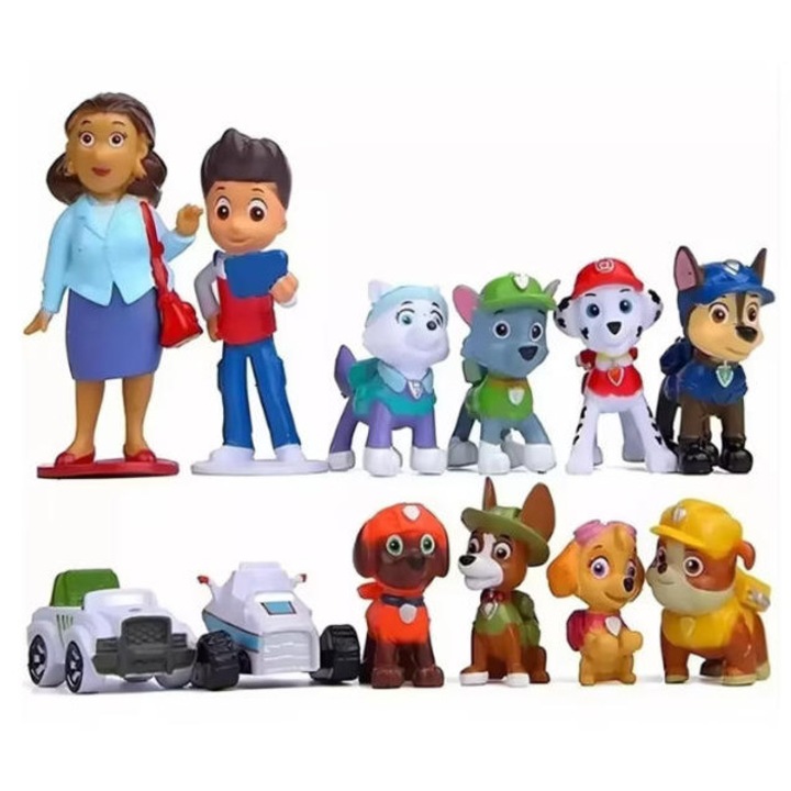Комплект от 12 фигурки „Paw Patrol“, многоцветен, подходящ за момчета над 3 години, размери 2-8 см