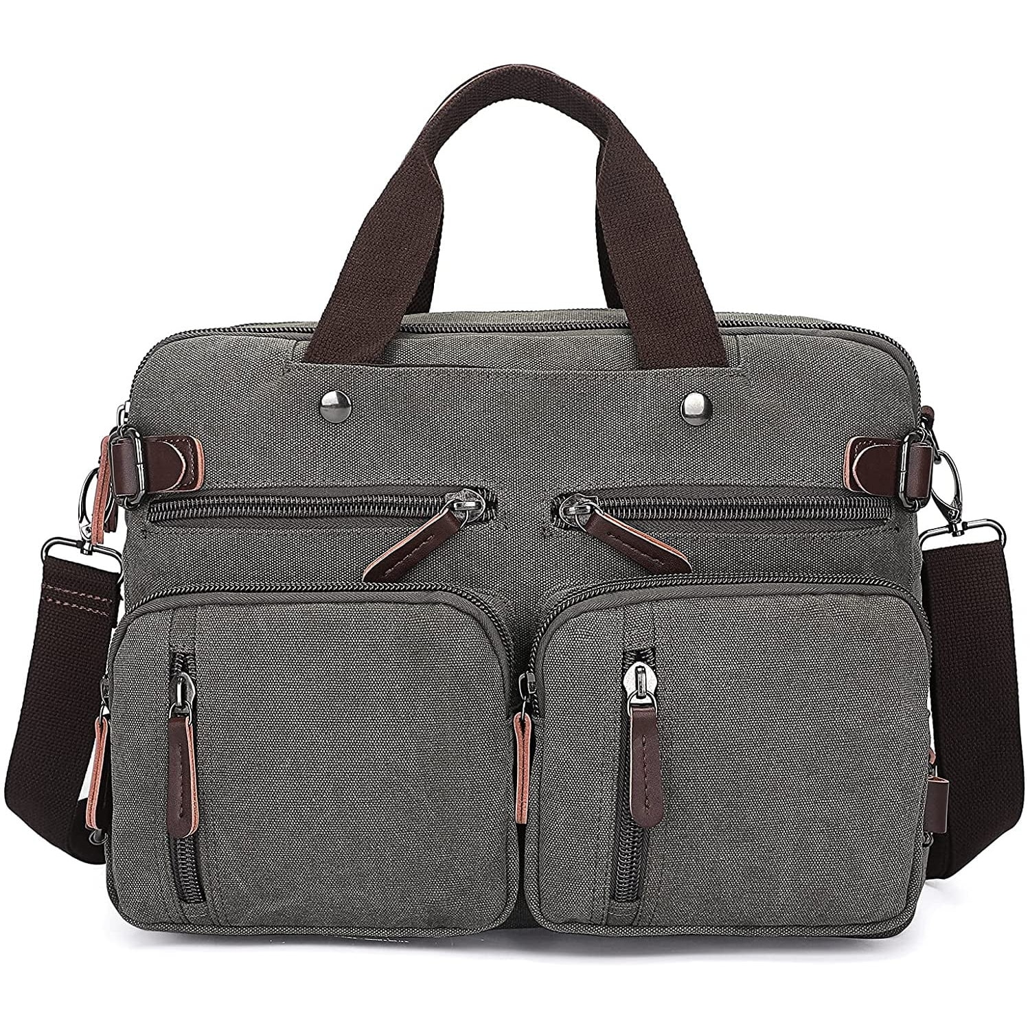 Geanta laptop YANYXR 44x32x13cm multifunctionala canvas negru