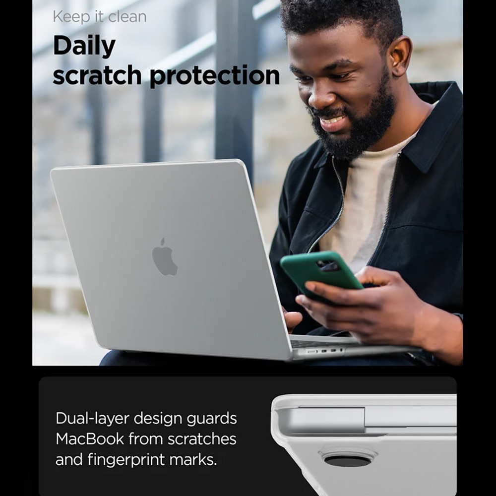Husa pentru MacBook Pro 16" (2021 / 2023 / 2024 / 2026) - Spigen Airskin (ACS11526) - Frost Clear