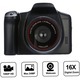 Camera video YANYXR 16MP 16x zoom negru 11.5x4.8x5cm