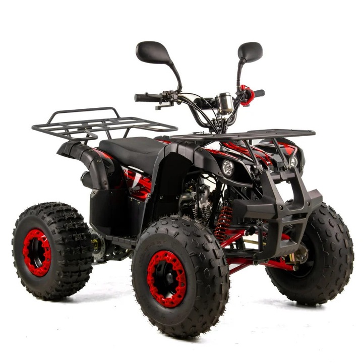 Atv copii XTR 006 Phyton, roti 8 inch, 110cc, 4 timpi, 3+1, pornire electrica, culoare negru/rosu