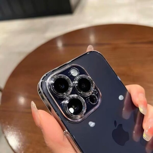 Husa Flip Flippy transparenta pentru Apple iPhone 15promax, TPU gros 1.5mm antisoc, protectie camera si ecran, material rezistent la ingalbenire, husa subtire flexibila anti-caderi
